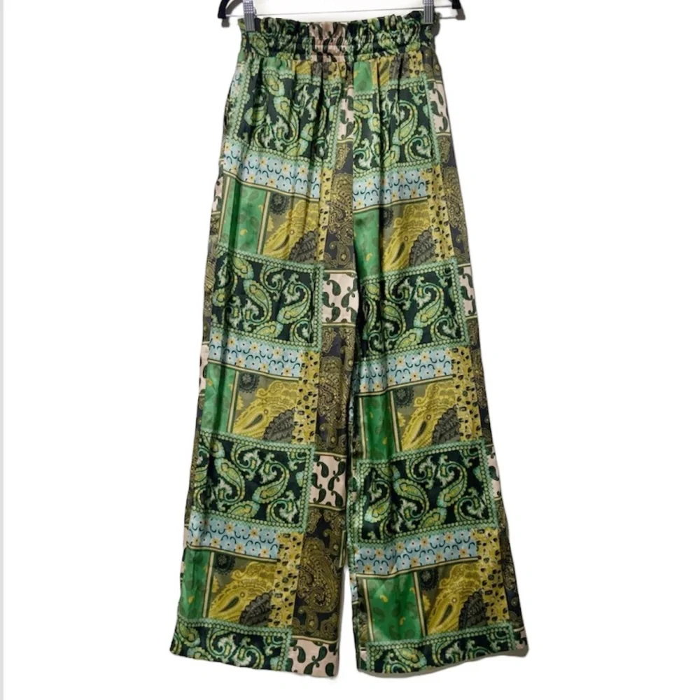 Free People Patch Things Up Boho Wide Leg Pants